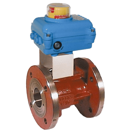 Kobold 2-Way Cast Iron Flange Ball Valve with Actuator, KUA-VO